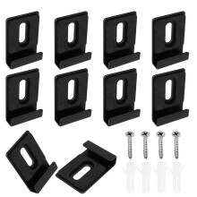 10 Pièces Heavy Duty Miroir Suspendu Kit, Lourd Miroir Matériel de Montage Miroir Clips pour Montage Mural, Seul Trou Noir