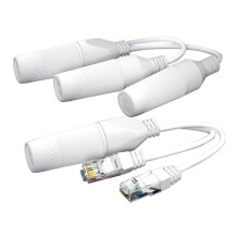 POE Splitter 2-En-1 Conector de Cable de Tres Vías Conector para la Instalación de Cámaras de Seguridad