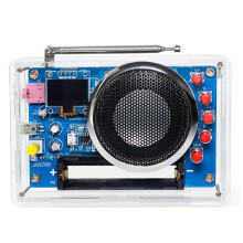 HU-077 FM Radio DIY Kit OLED Display Battery Rechargeable Welding Practice Assembly Electronic Production Kit
