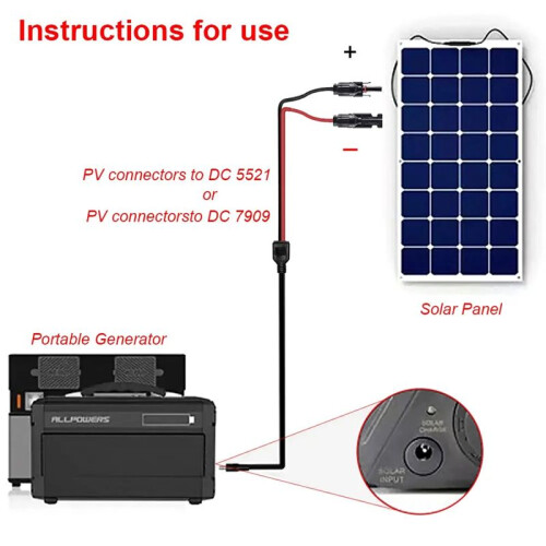 DC5521 Solar System  Storage Battery Solar Connector PV Panel Sealing Plug Wiring Cable 1