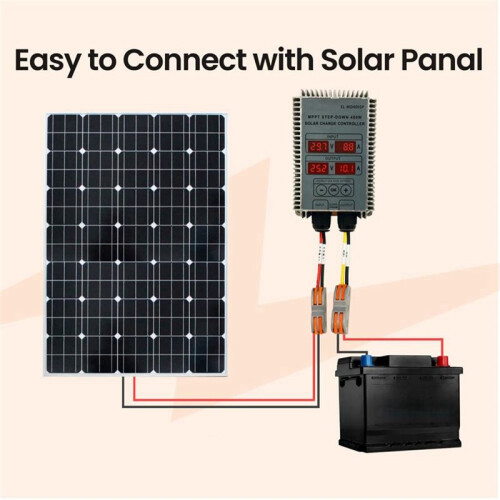 300W MPPT Solar Charge Controller 10-30V Adjustable Voltage Controller Real- Monitoring Output Voltage Controller 2