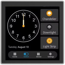 Tuya T3E Panel-Schalter Touchscreen-Panel EU Control Panel-Schalter Zigbee Home Wand-Lichtschalter, Schwarz