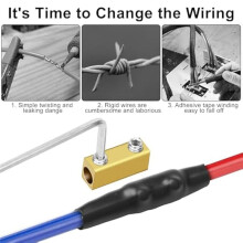 20PCS 20Amp Wire Connector Nut Kit,10AWG Gauge Docking Connector,Splicing Quick Wiring Terminal, with Heat Shrink Tubing