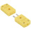 Yellow Plastic Shell K Type Thermocouple Plug Socket Connector Set 2