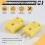 Yellow Plastic Shell K Type Thermocouple Plug Socket Connector Set 3