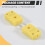 Yellow Plastic Shell K Type Thermocouple Plug Socket Connector Set 1
