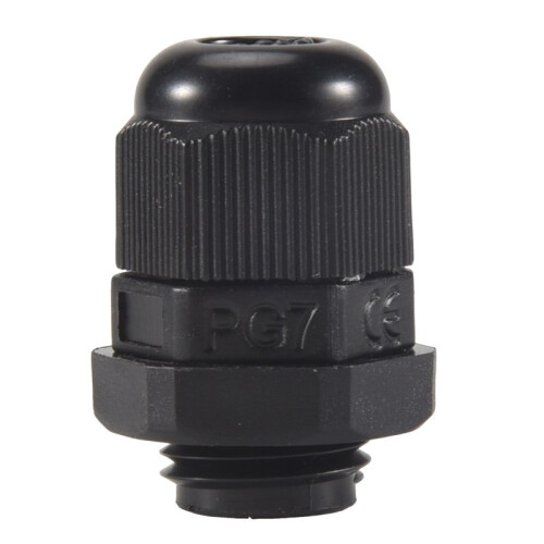 30 Pcs PG7 Waterproof Connector Gland Black for 4-7mm Diameter Cable 1