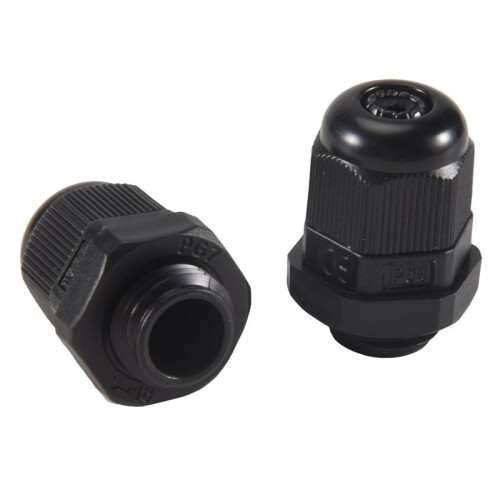 30 Pcs PG7 Waterproof Connector Gland Black for 4-7mm Diameter Cable 1