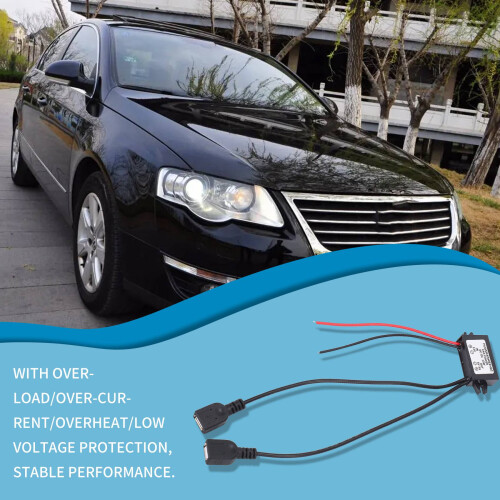 Converter 12V to 5V 3A Double 2 USB to Auto Power Regulator Voltage Step Down 2