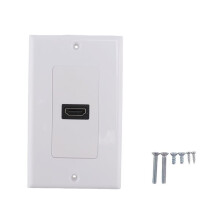 New 1-Port Wall Face Plate Panel Cover Coupler Outlet Extender 3D 1080P White
