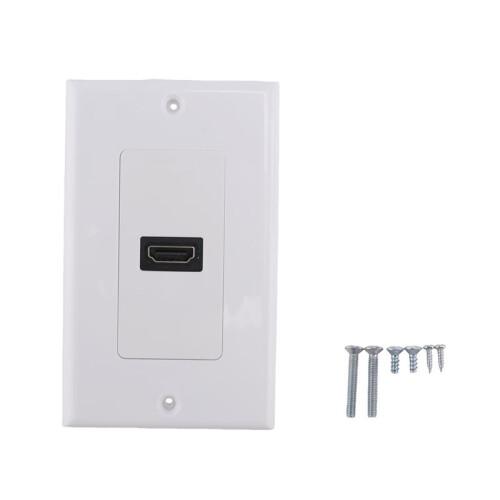 Ny 1-  VäGg Face Plate Panel Cover Coupler Outlet Extender 3D 1080P Vit