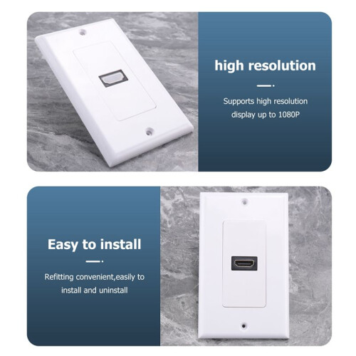 Ny 1-  VäGg Face Plate Panel Cover Coupler Outlet Extender 3D 1080P Vit 2