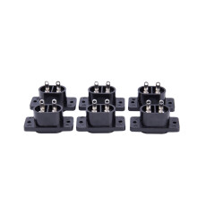 6 X AC 250V 2.5A IEC320 C7 Socket Solder Cup Pins Connecteur D'Alimentation