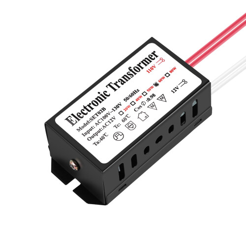 110V Trasformatore Elettronico Per Lampada Alogena 12V 60W Trasformatore Elettronico Nero 1