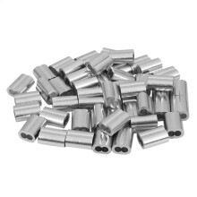 50Pcs 15mm Aluminum Ferrules Sleeve Crimp for 3mm Wire Rope