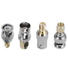 SMA zu BNC-Kits -Koaxialadapter Stecker / Buchse Koax-Steckverbinder 4-Tlg