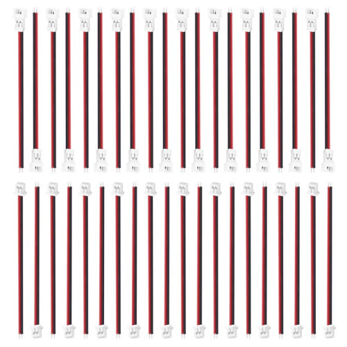 20Pcs Micro-Jst Ph 1.25 Männlicher Stecker mit 2 Stiften mit Drahtkabeln