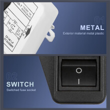 Solder Lug Terminals IEC 320 C14 EMI Filter + Boat + Fuse Holder