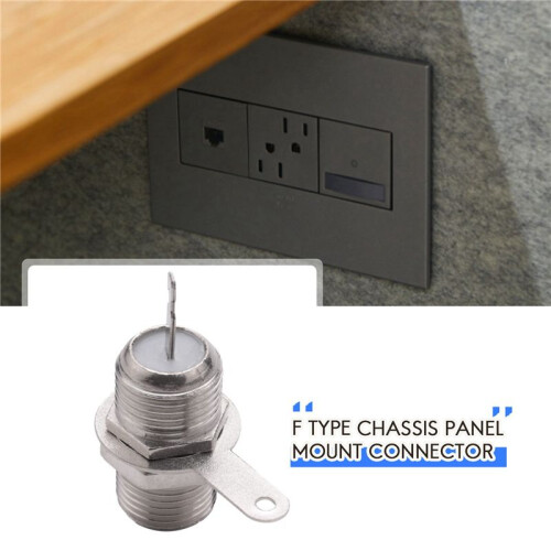 5 Pcs F Type Panel Mounted Socket Female Jack Solder Connector Adapter 1