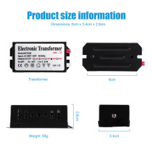 110V Trasformatore Elettronico Per Lampada Alogena 12V 60W Trasformatore Elettronico Nero