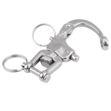 316 Stainless Steel Swivel Shackle Fork Fixed Spring Universal Swivel Dismounting Buckle for Marine Quick Connections