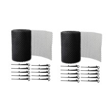 CréPine 2 Set GouttièRe Garde Grille Protecteur ÉCran Rouleau Anti-Chute Feuille Garde Feuille Protection Couverture pour GouttièRe