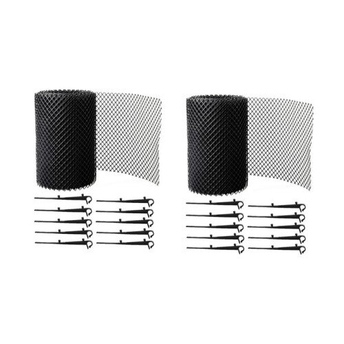 Strainer 2 Set Gutter Guard Mesh Protector Screen Roll Anti- Falling Leaf Guard Leaf Protection Cover to Gutter Drain 1