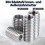 20 Pcs Thread Reducing Nuts, M8 Male to M6 Female Thread Screw Sleeve Bolt Conversion Nuts, Threaded Reducers Adapters 4