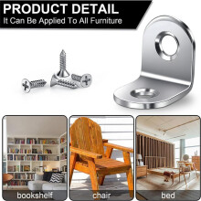 50PCS L Brackets Corner Brace, Heavy Duty Small Brackets, Stainless Steel Right Angle Brackets, 90 Degree Bracket