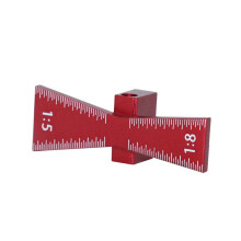 Zwaluwstaartverbinding Aluminiumlegering Markeringssjabloon 1: 5 1: 8 Houten Scharniermeter met Scharniergeleidergeleider.