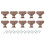 10Pack Kitchen Cabinet Knobs Knurled Dresser Knobs Cabinet Hardware Aluminum Knobs for Dresser Drawers Copper Color 1