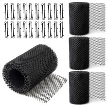 4Er-Pack Dachrinnenschutz-Netzrollen, 20 Fuß Dachrinnen-Laubschutz mit 40 Clip-Haken, DIY-Regenrinnenabdeckungen, Die Laub Verhindern