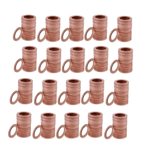 400pcs 12mm X 18mm X 1.5mm Copper Flat Washer Ring Sealing Fitting