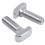 M8 Thread T-Slot Drop-in Stud Sliding Screw Bolt Silver Tone 30pcs 2