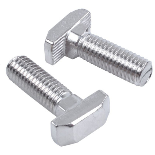 M8 Thread T-Slot Drop-in Stud Sliding Screw Bolt Silver Tone 30pcs 1