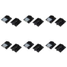 6X Plastica 25 mm Dia Armadio Roller Door Nero