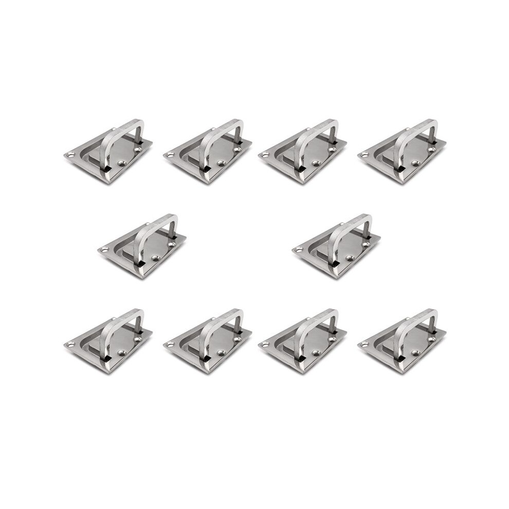 10X Stainless Steel 316 Flush Lift Ring Hatch Pull Handle Locker Cabinet Boat Marine Hardware 6033977953189