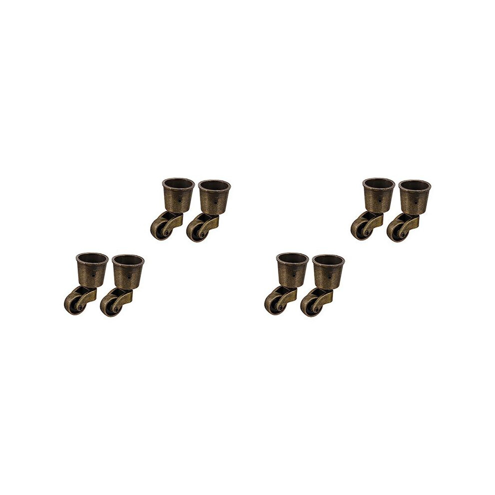 Sofa Casters Round Sofa Heavy Duty Slides Swivel Casters 1.5 Inch Casters Retro Casters Furniture Pulleys,8 Pcs 4713989123016