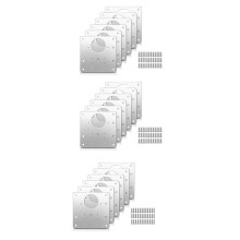 18 Pcs Cabinet Hinge Repair Plate Kit with Screws, Stainless Steel Concealed Cupboard Door Hinge Repair Brackets