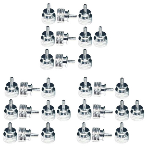 30Pcs/Lot UNC6 -32 M3.5 Hand Screw for GPU Holder PSU Computer Case Side Panel Screws PC Assemble WaterCooling Silver