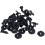 100 Pcs Plastic Rivets for Clip Screw Type Fastener, Black 3