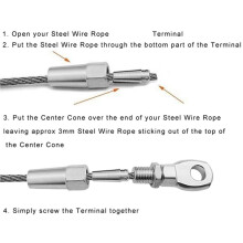 8 Stuks Marine Grade 316 Roestvrij Staal Swageless Eye Terminal Draad Kabel Touw Diy Fitting Rigging Hardware Balustrade Kit