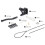 2X Self Locking Gate  for Wooden Fence Heavy Duty, Steel Spring Cable Pull String Gate Hardware Gate Lock 2
