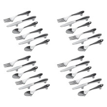 24 Pezzi Coltello Cucchiaio Forchetta Armadio da Cucina Armadio Cassetto Maniglie Manopole Manopole da 3 Pollici da Centro un Centro (Argento)