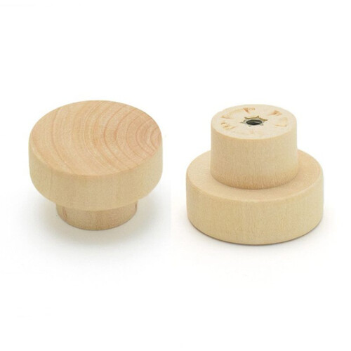 60Pcs Wooden Drawer Knobs, Furniture Knobs, Wooden Cupboard Knobs for Cabinets and Drawers, Round Wooden Knobs 2