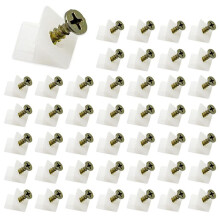 Supporti per Cassetti da 200 Pezzi, Cunei di Riparazione per Riparazione Cedimenti del Fondo del Cassetto In Plastica Bianca con Viti per Mobili
