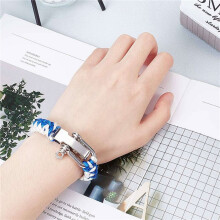 20st Paracord Armband Shackle Spänne, Bow Ankare Shackle Spänne D Shackle Clip Justerbar för Survival Armband Silver