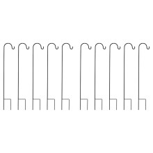 10X Shepherd Hooks Rust Resistant Garden Stake Outdoor Metal Plant Stand Hanger Bird Feeder Pole 120X10X1cm