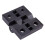 6pcs 63mm X 50mm Cabinet Plastic Hinge Door Hinges Hinge Black 5