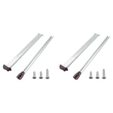 2X Remplacement de Glissière de Tiroir en Métal pour Diverses Commodes et Tables de Nuit, Kit de Rail de Tiroir et de Rail avec Plaque de Support en